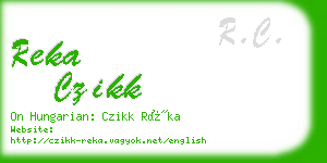 reka czikk business card